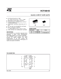 Datasheet HCF4001B manufacturer STMicroelectronics